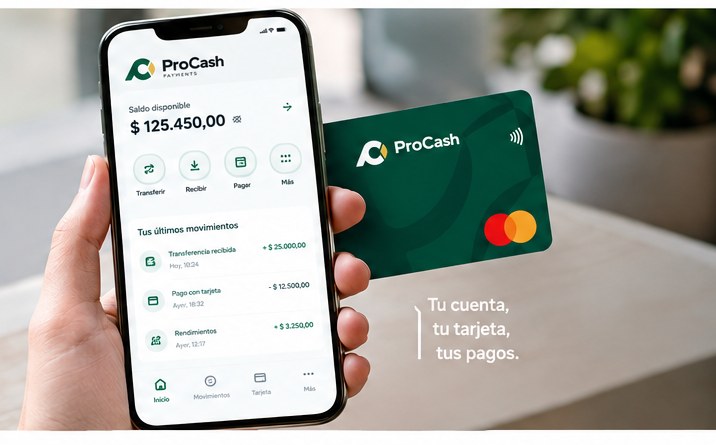 App ProCash con el resumen de cobros del comercio
